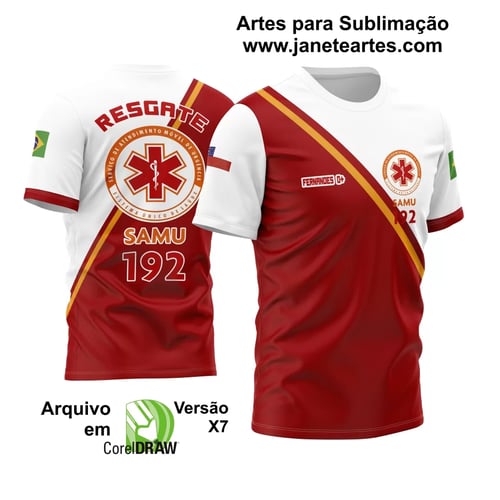 Arte Estampa Camisa Bombeiro Resgate 2024 - Modelo 04