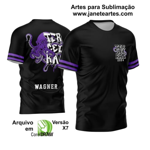 Arte Vetor Camisa Terceirão Polvo Roxo 2024 - Modelo 02