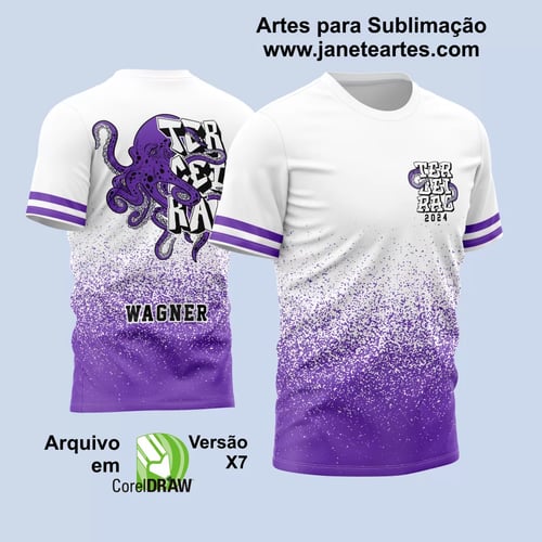 Arte Vetor Camisa Terceirão Polvo Roxo 2024 - Modelo 04