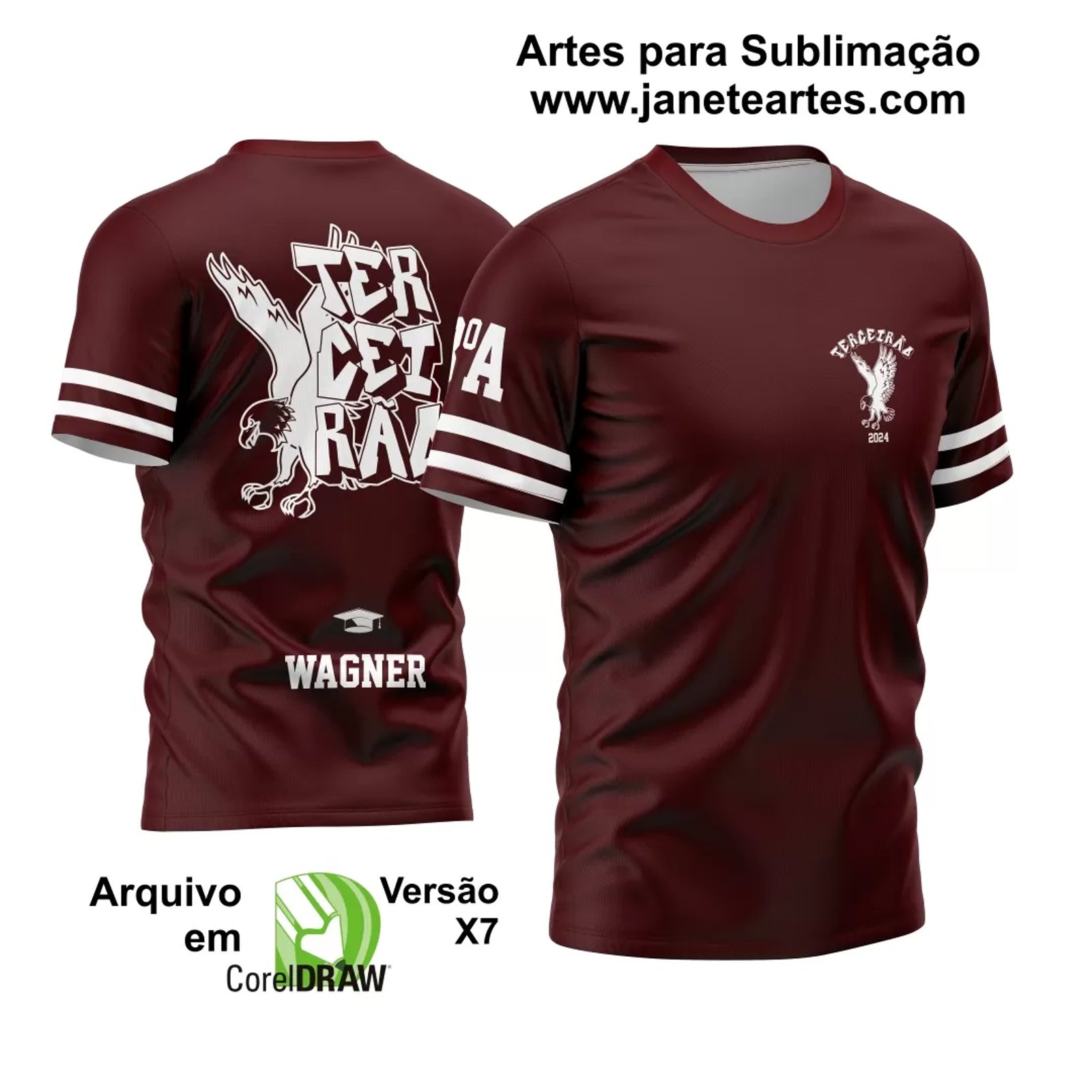 Arte Vetor Camisa Terceirão Águia 2024 Modelo 04