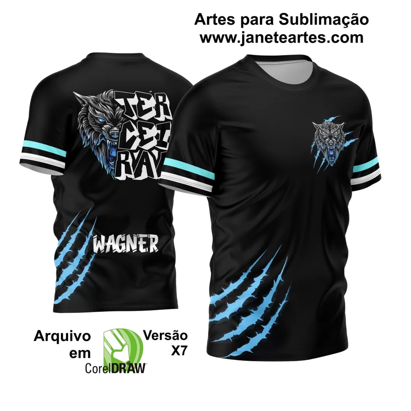 Arte Vetor Camisa Terceirão 2024 Lobo