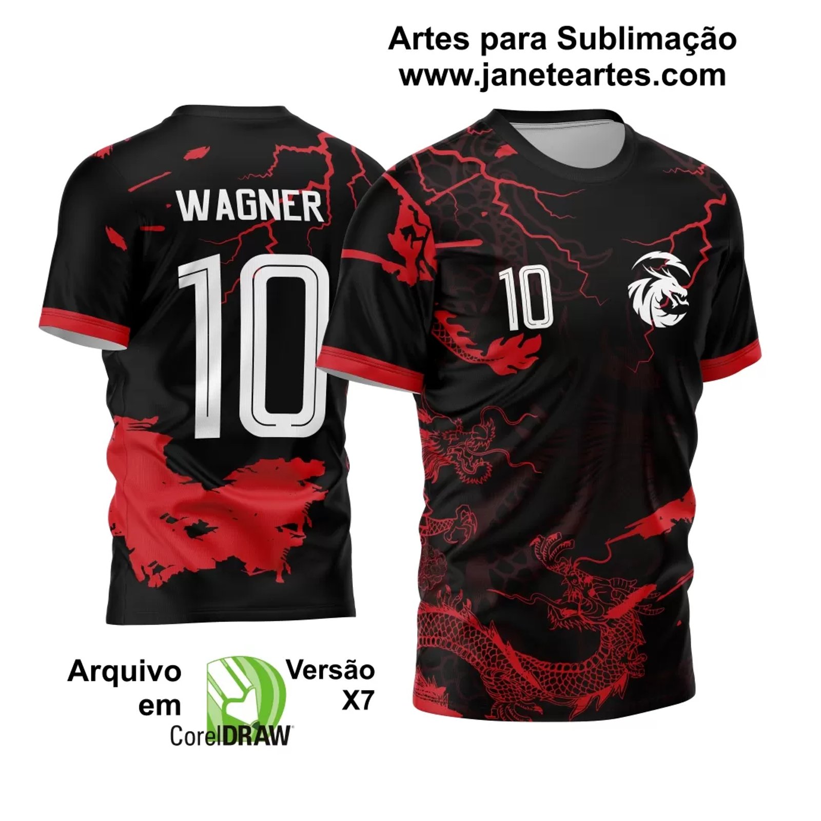 Arte Vetor Camisa InterClasse Dragão 2024