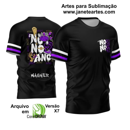 Arte Vetor Camisa Nono Ano Derretendo Grafit 2024