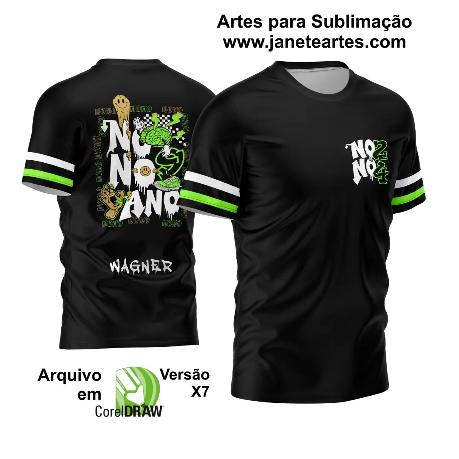 Arte Vetor Camisa Nono Ano 2024 Derretendo Cor Verde