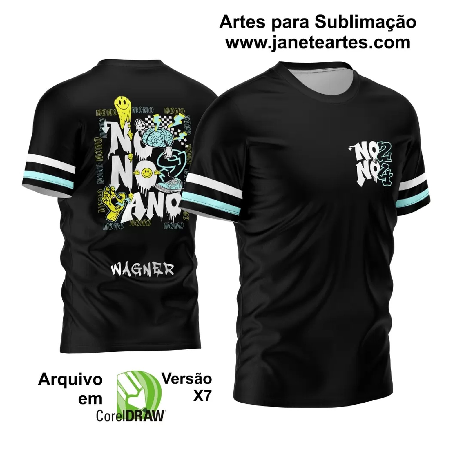 Arte Vetor Camisa Nono Ano 2024 Derretendo Cor Azul
