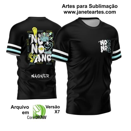 Arte Vetor Camisa Nono Ano 2024 Derretendo Cor Azul