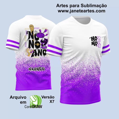 Arte Vetor Camisa Nono Ano 2024 Derretendo Cor Branca M1