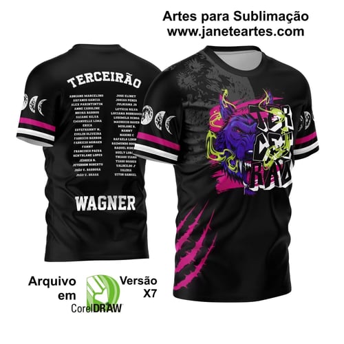 Arte Vetor Camisa Terceirão 2024 Lobo da Lua Modelo 03