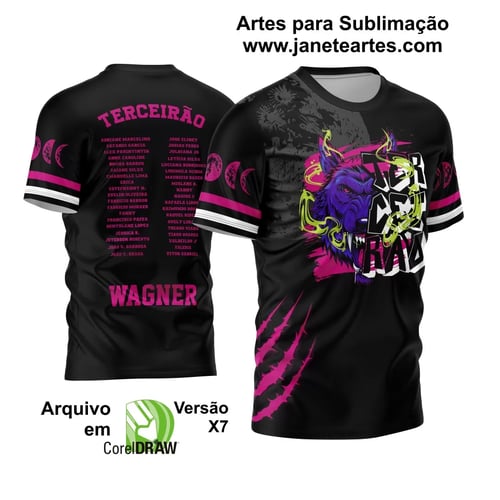 Arte Vetor Camisa Terceirão 2024 Lobo da Lua Modelo 04