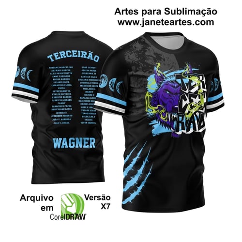 Arte Vetor Camisa Terceirão 2024 Lobo da Lua Modelo 05