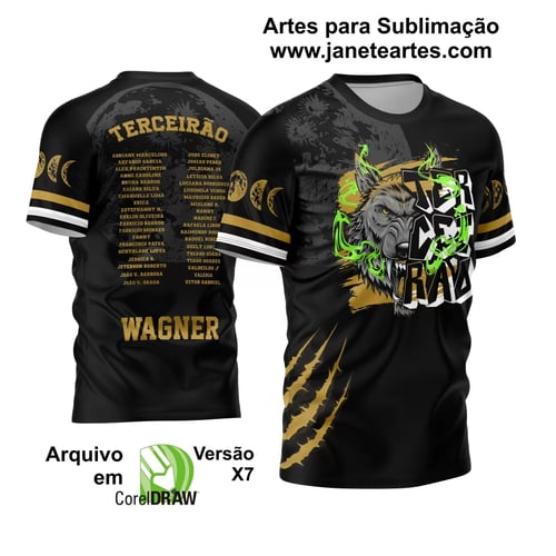 Arte Vetor Camisa Terceirão 2024 Lobo da Lua Modelo 07