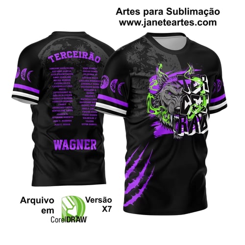 Arte Vetor Camisa Terceirão 2024 Lobo da Lua Modelo 08