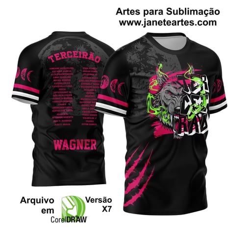 Arte Vetor Camisa Terceirão 2024 Lobo da Lua Modelo 09