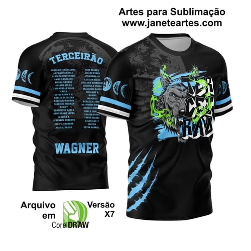 Arte Vetor Camisa Terceirão 2024 Lobo da Lua Modelo 10