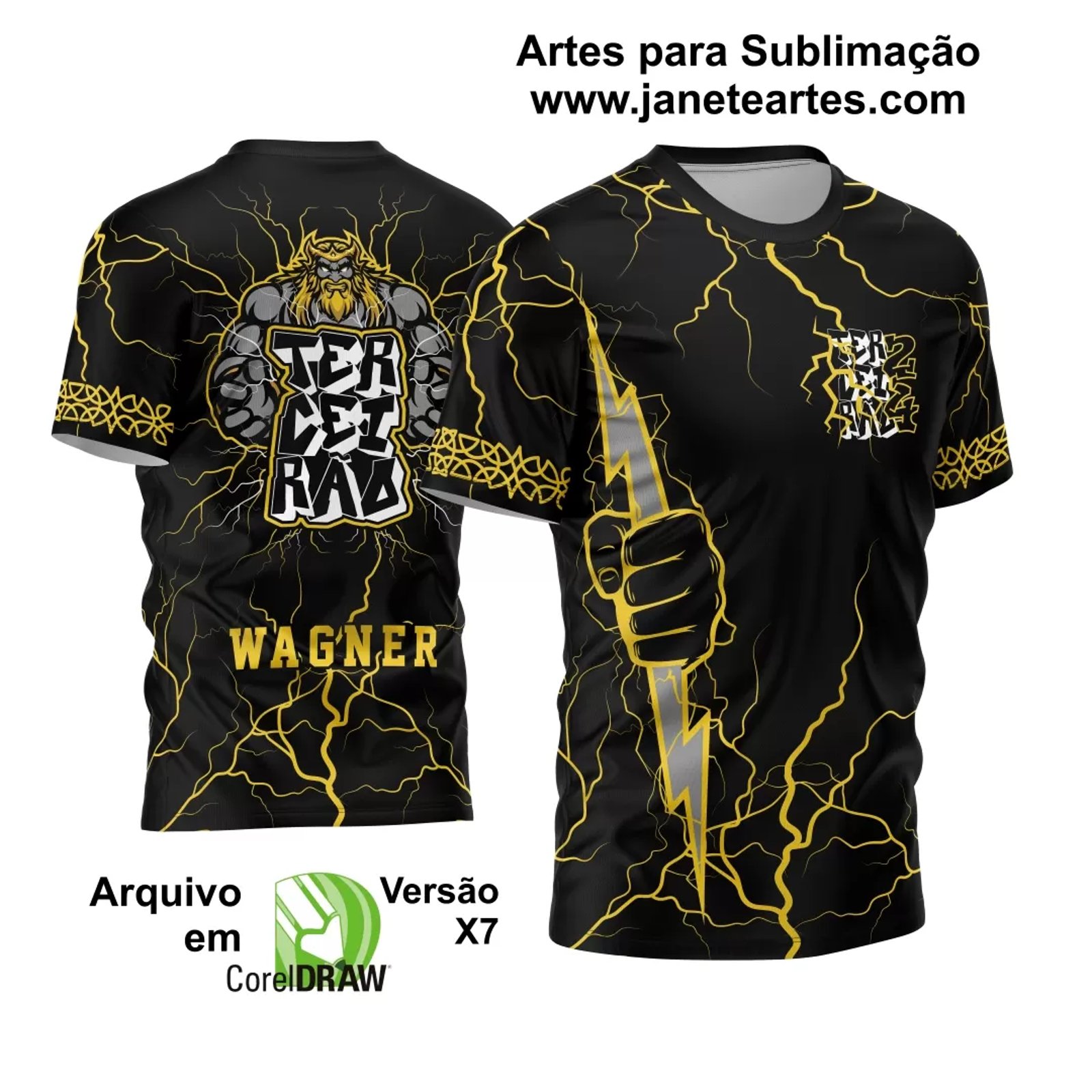 Arte Vetor Camisa Terceirão Zeus Em Fúria 2024 Modelo 04 - Janete Artes