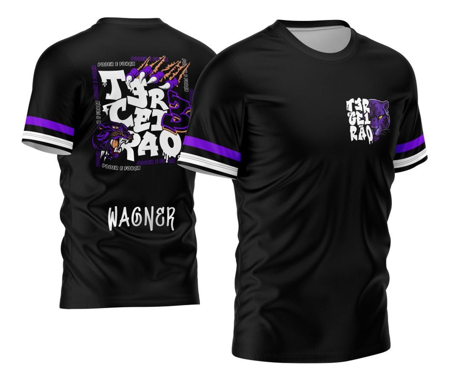 Arte Vetor Template Camisa Terceirão Pantera Negra 2024 Poder e Força