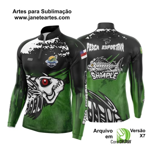Arte Camisa Pesca Fishing Escama de Peixe