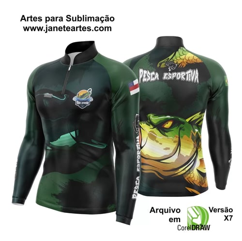 Arte Estampa Camisa De Pesca Esportiva Modelo 13