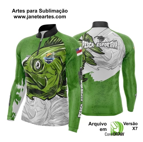 Arte Estampa Camisa De Pesca Esportiva Modelo 21