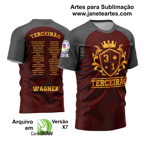 Arte de camisa para formandos do terceirão em 2023