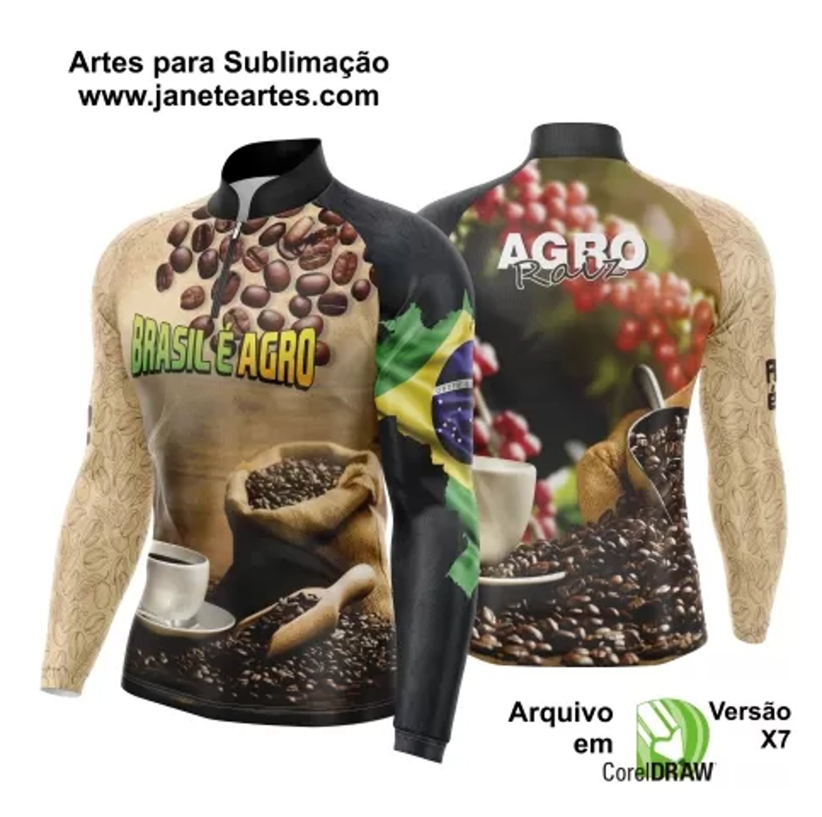 Arte Vetor Camisa Agro 2024 Café do Brasil - Brasil e Agro
