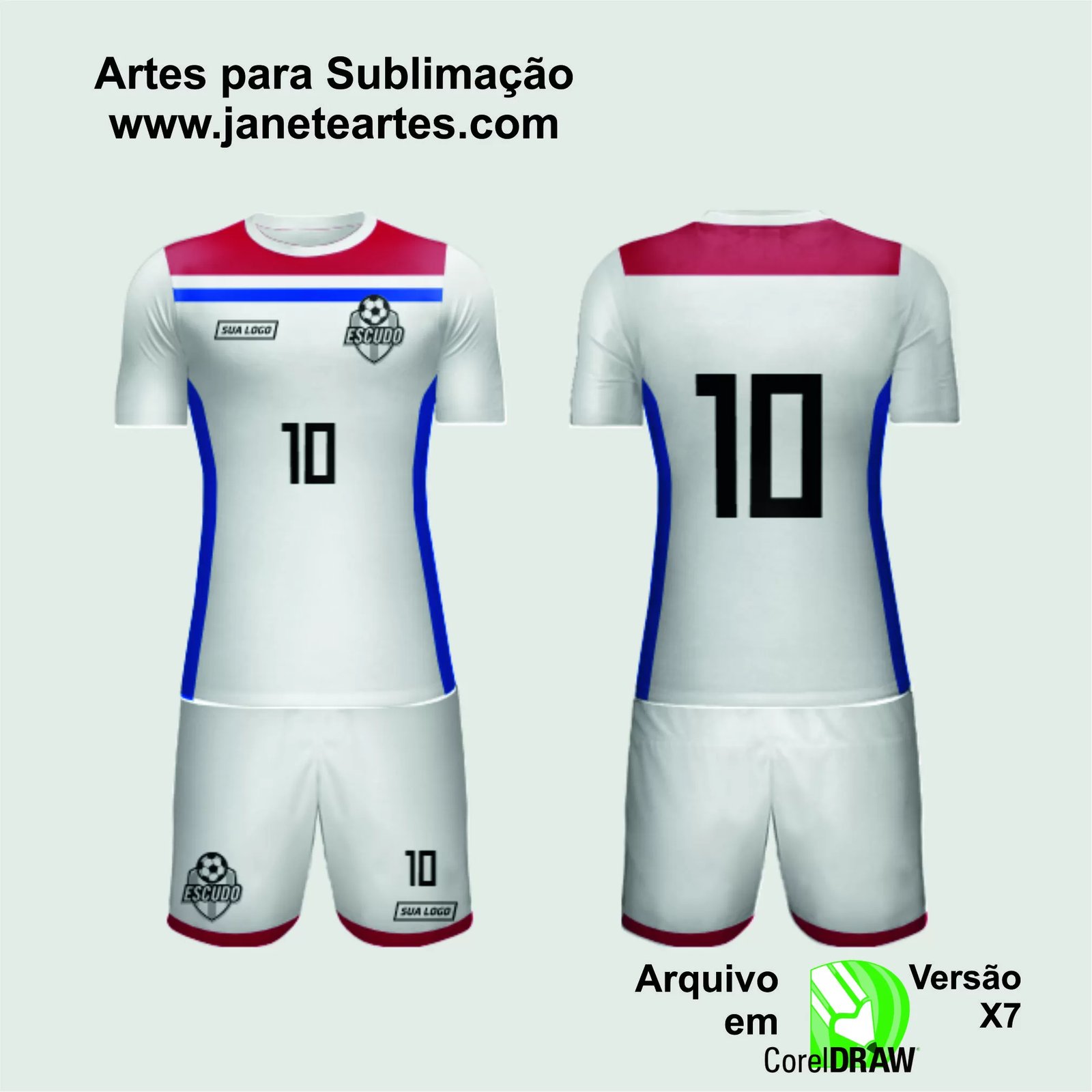 Arte Vetor Camisa de Time Amador 2024 - Modelo 105