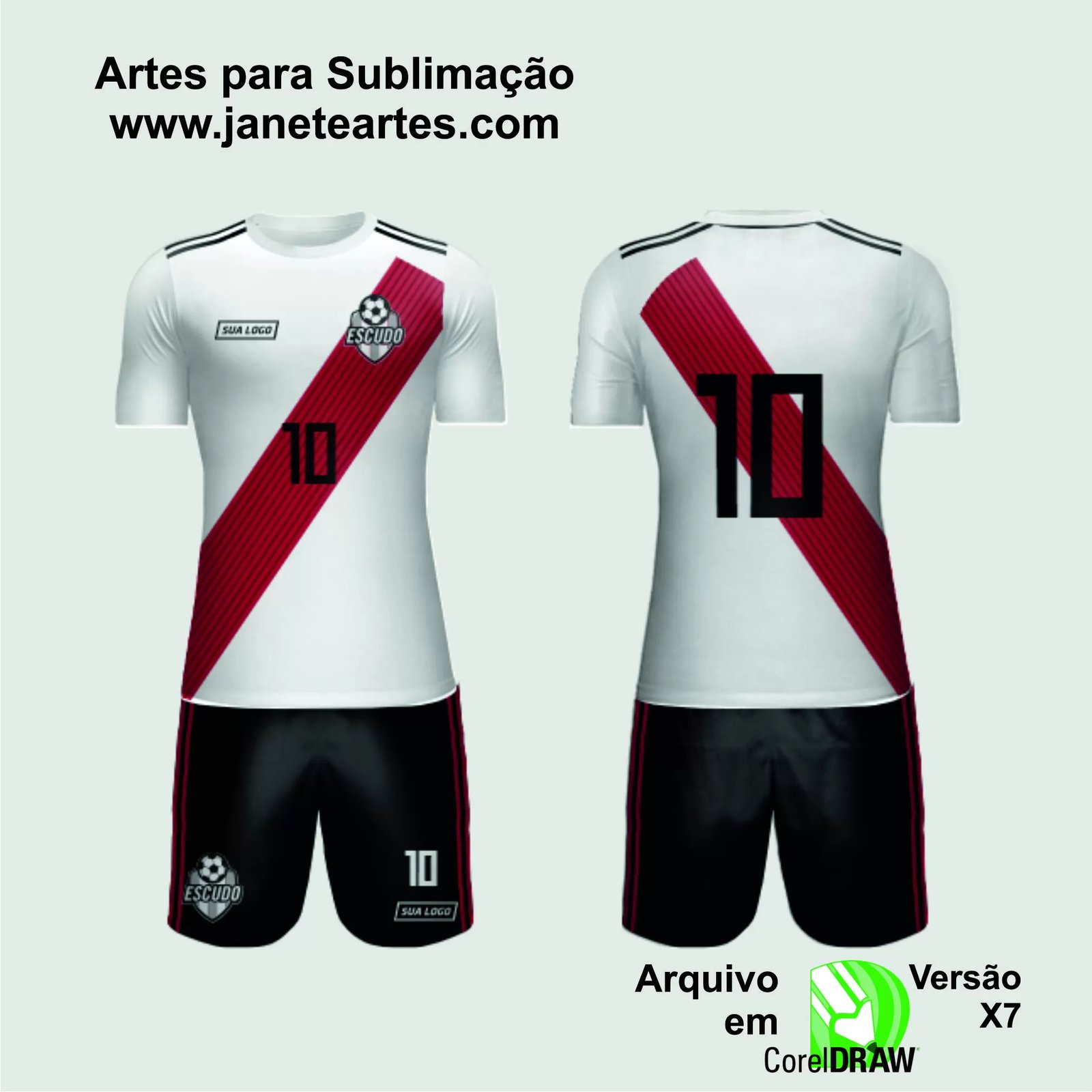 Arte Vetor Camisa de Time Amador 2024 - Modelo 107