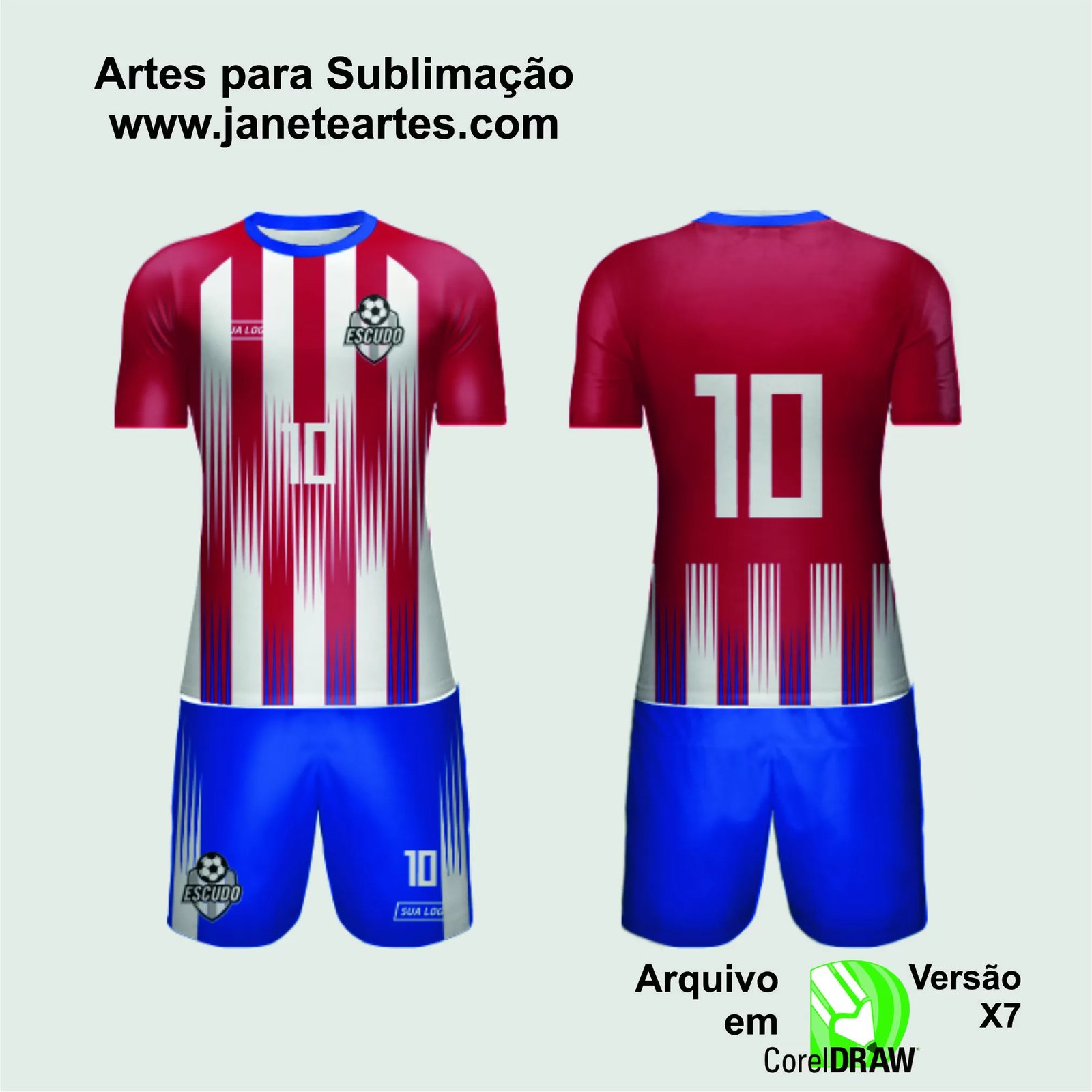 Arte Vetor Camisa de Time Amador 2024 - Modelo 109