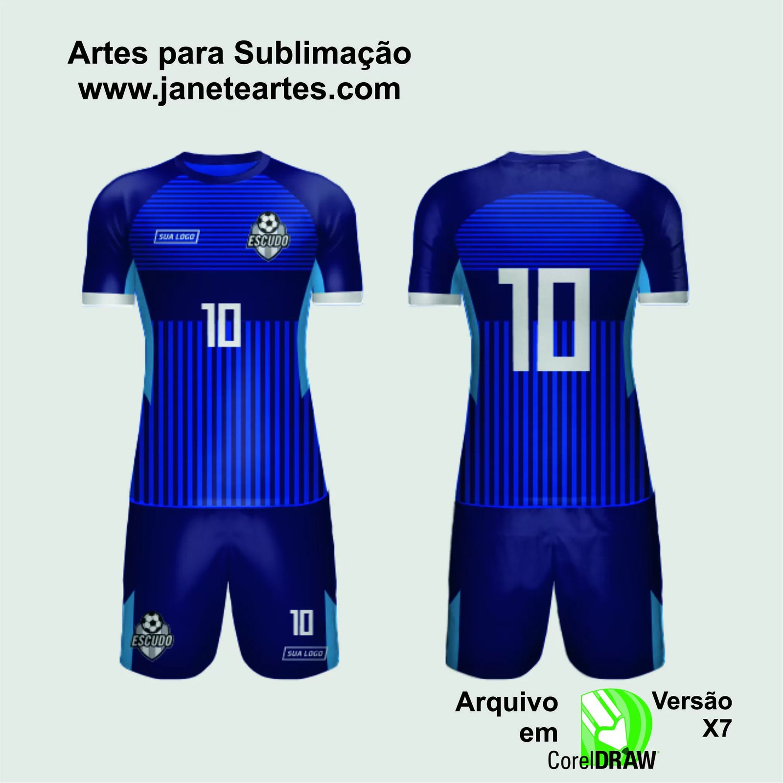 Arte Vetor Camisa de Time Amador 2024 - Modelo 120 - Janete Artes