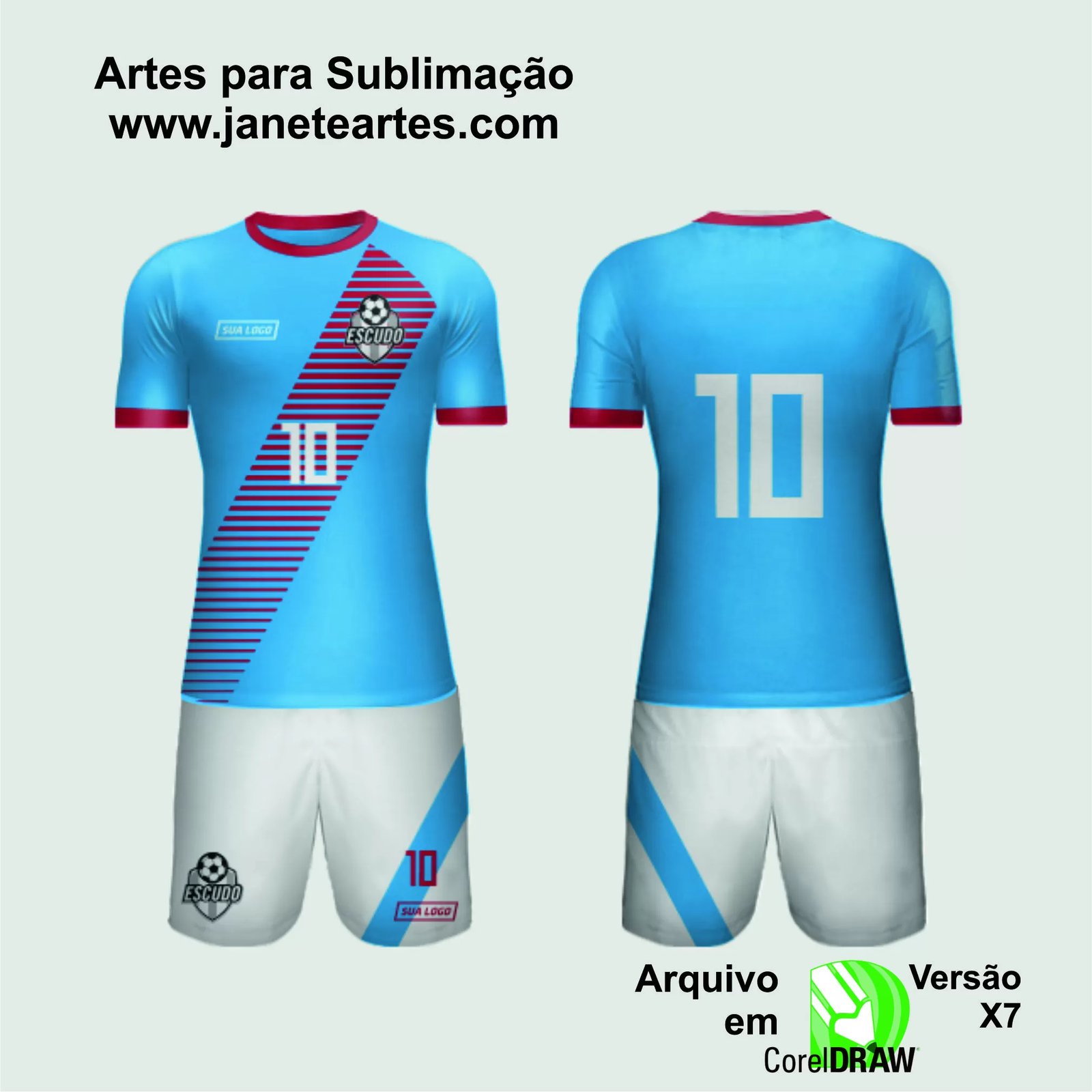 Arte Vetor Camisa de Time Amador 2024 - Modelo 123