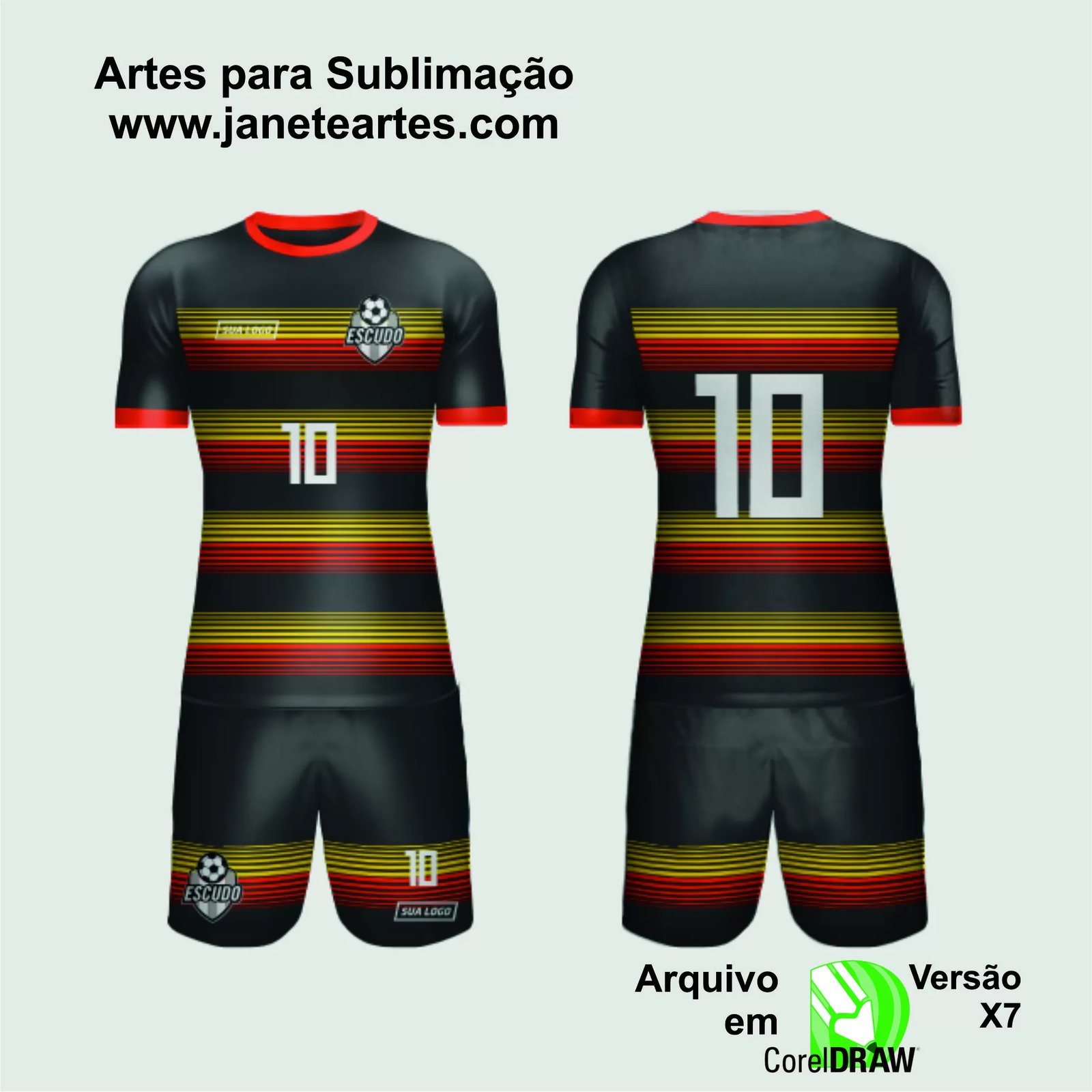 Arte Vetor Camisa de Time Amador 2024 - Modelo 138