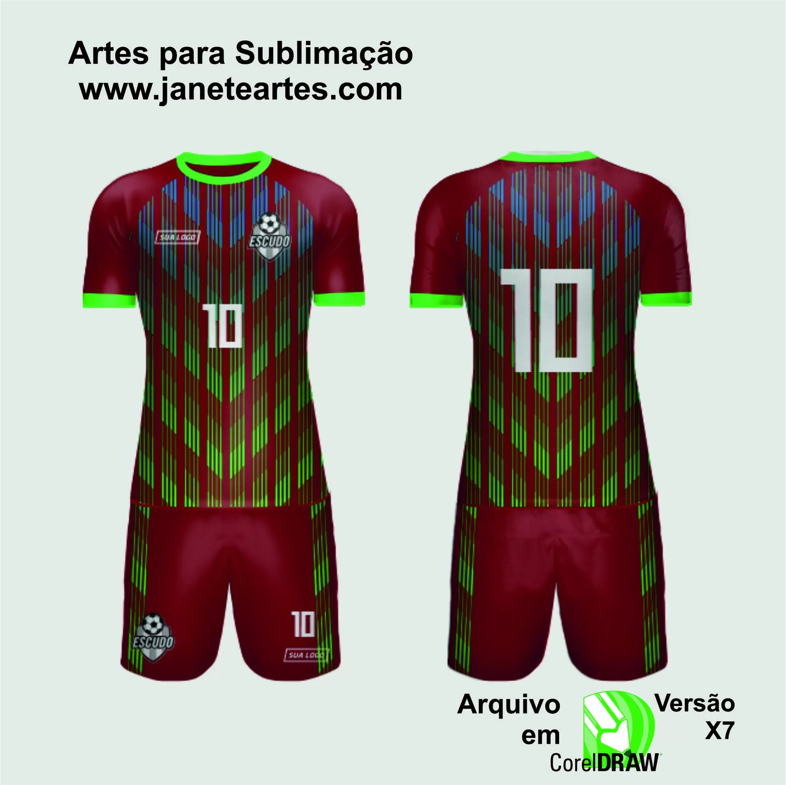 Arte Vetor Camisa de Time Amador 2024 - Modelo 166