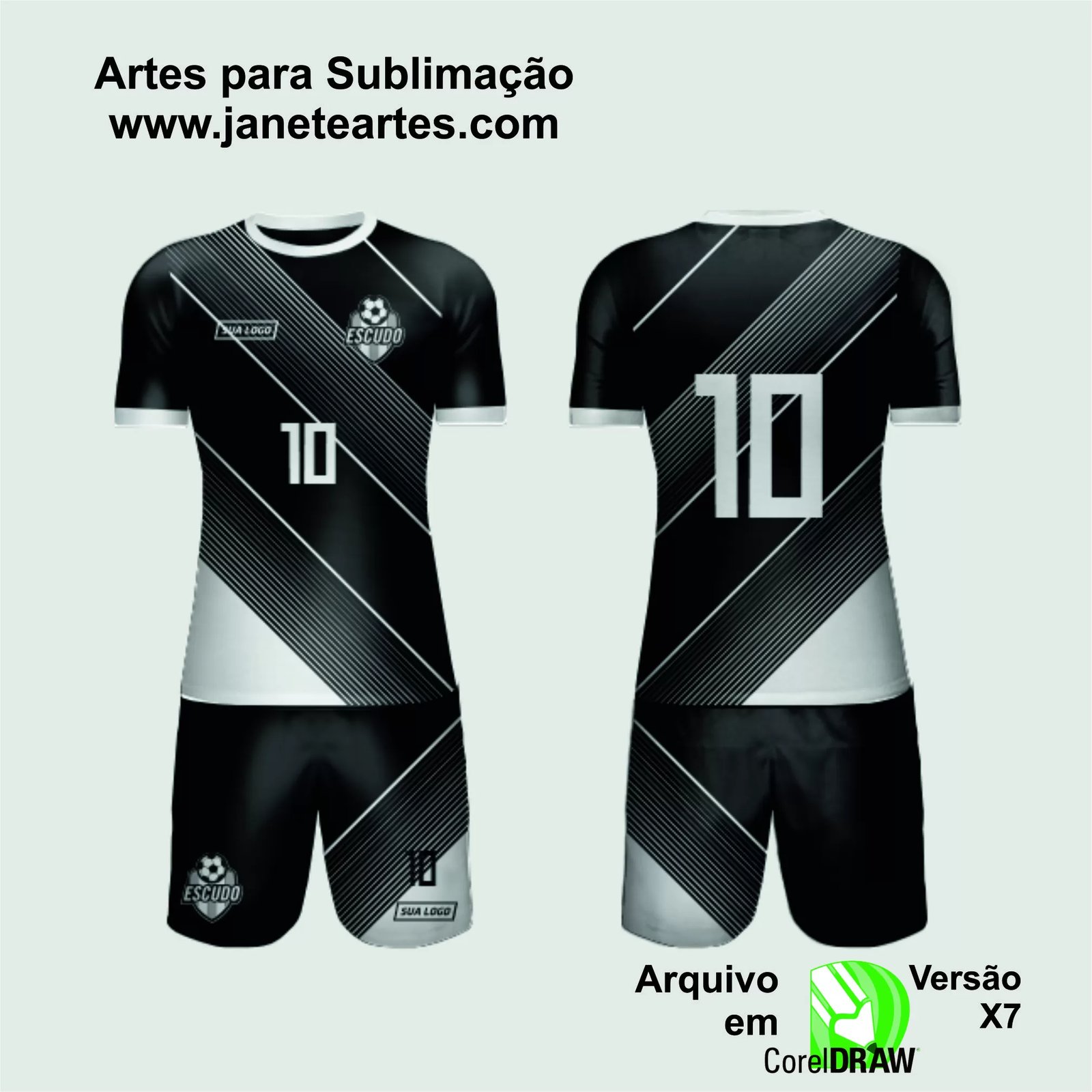 Arte Vetor Camisa de Time Amador 2024 - Modelo 189