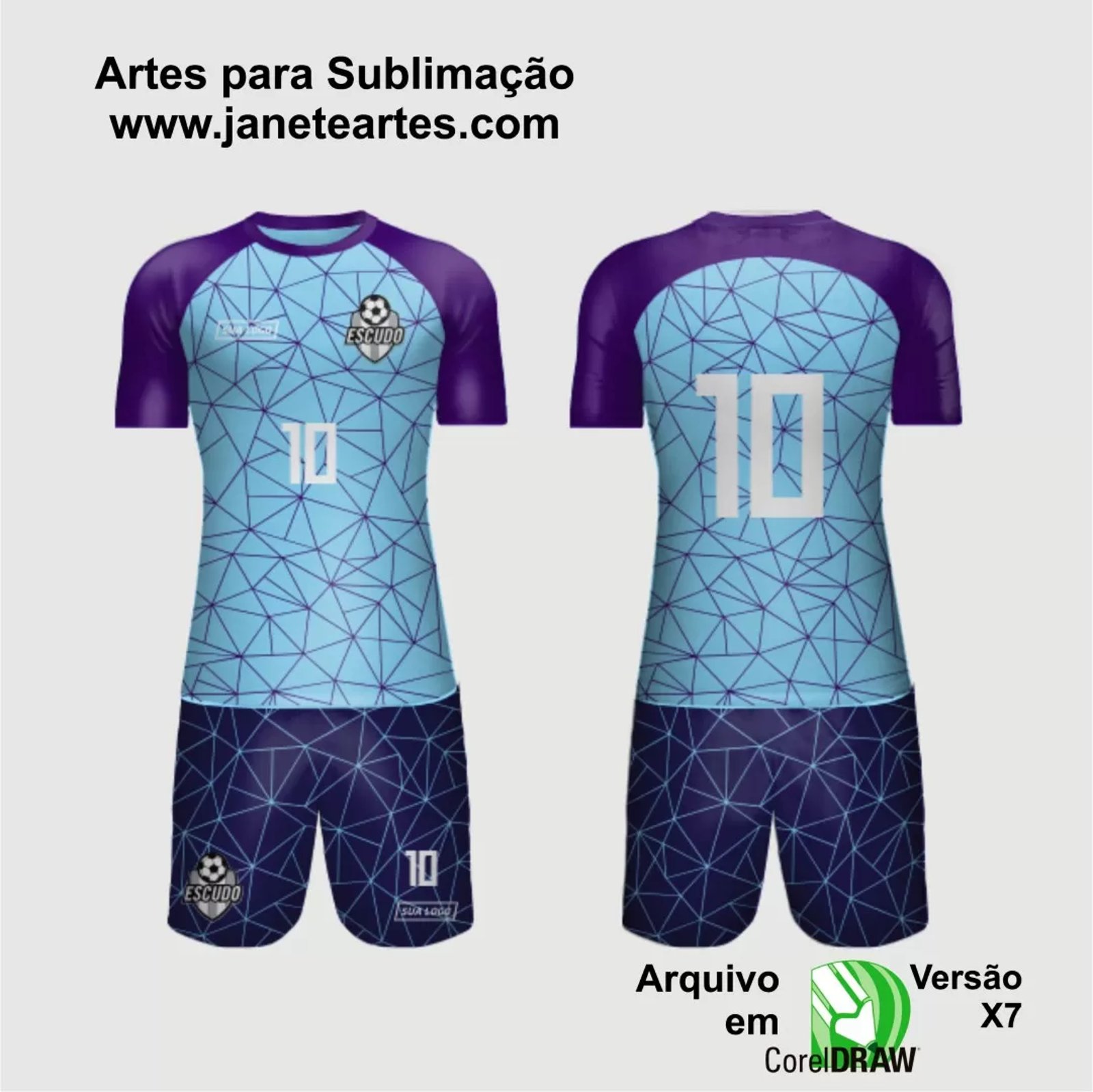 Arte Vetor Camisa de Time Amador 2024 - Modelo 190