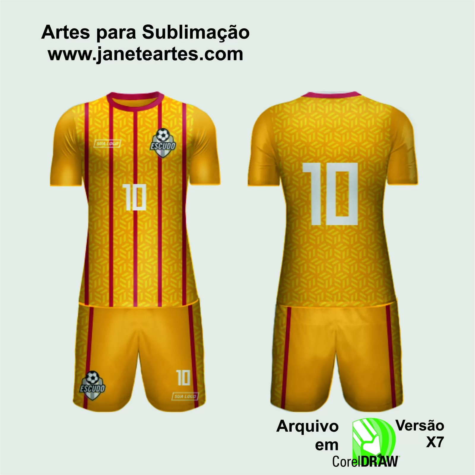 Arte Vetor Camisa de Time Amador 2024 - Modelo 192