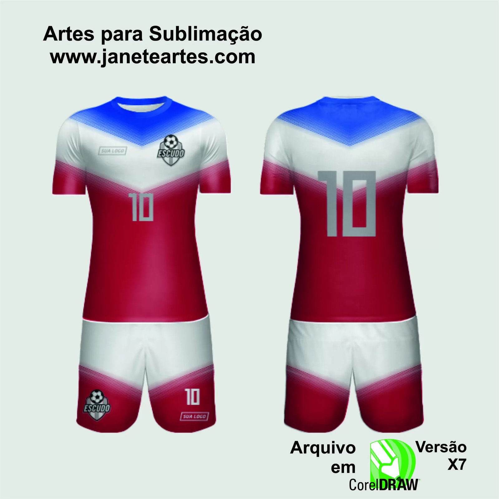 Arte Vetor Camisa de Time Amador 2024 - Modelo 195