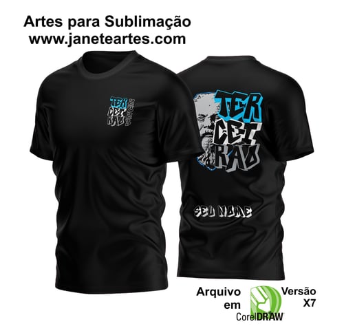 Camisa de Terceirão com o personagem em desenho Sócrates para Formatura