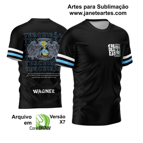 Arte Vetor Camisa Terceirão 2024 Anjos e Ampulheta