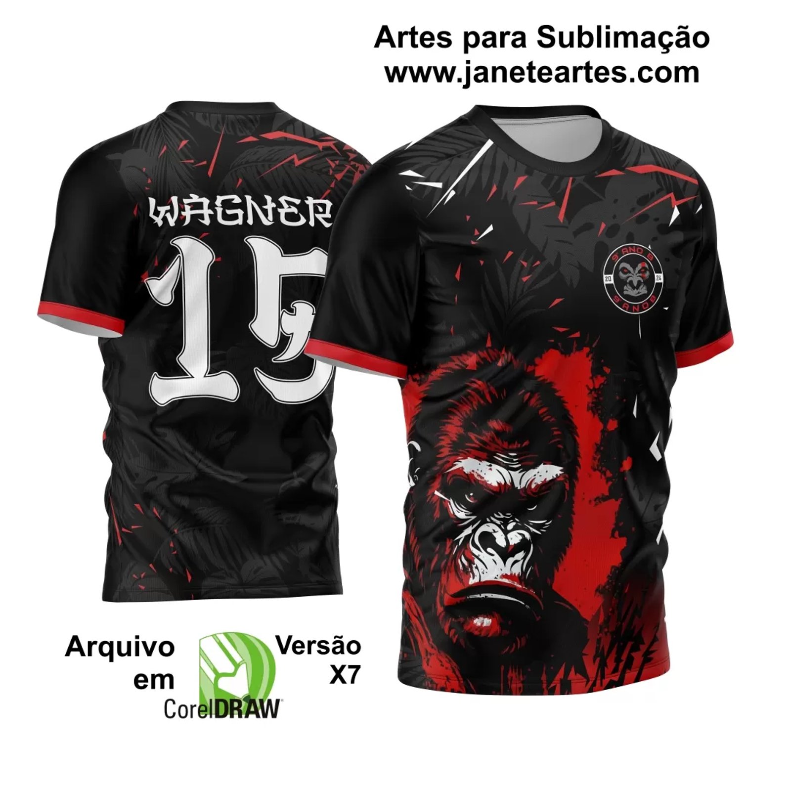 Arte Vetor Camisa Formandos 2024 Gorila