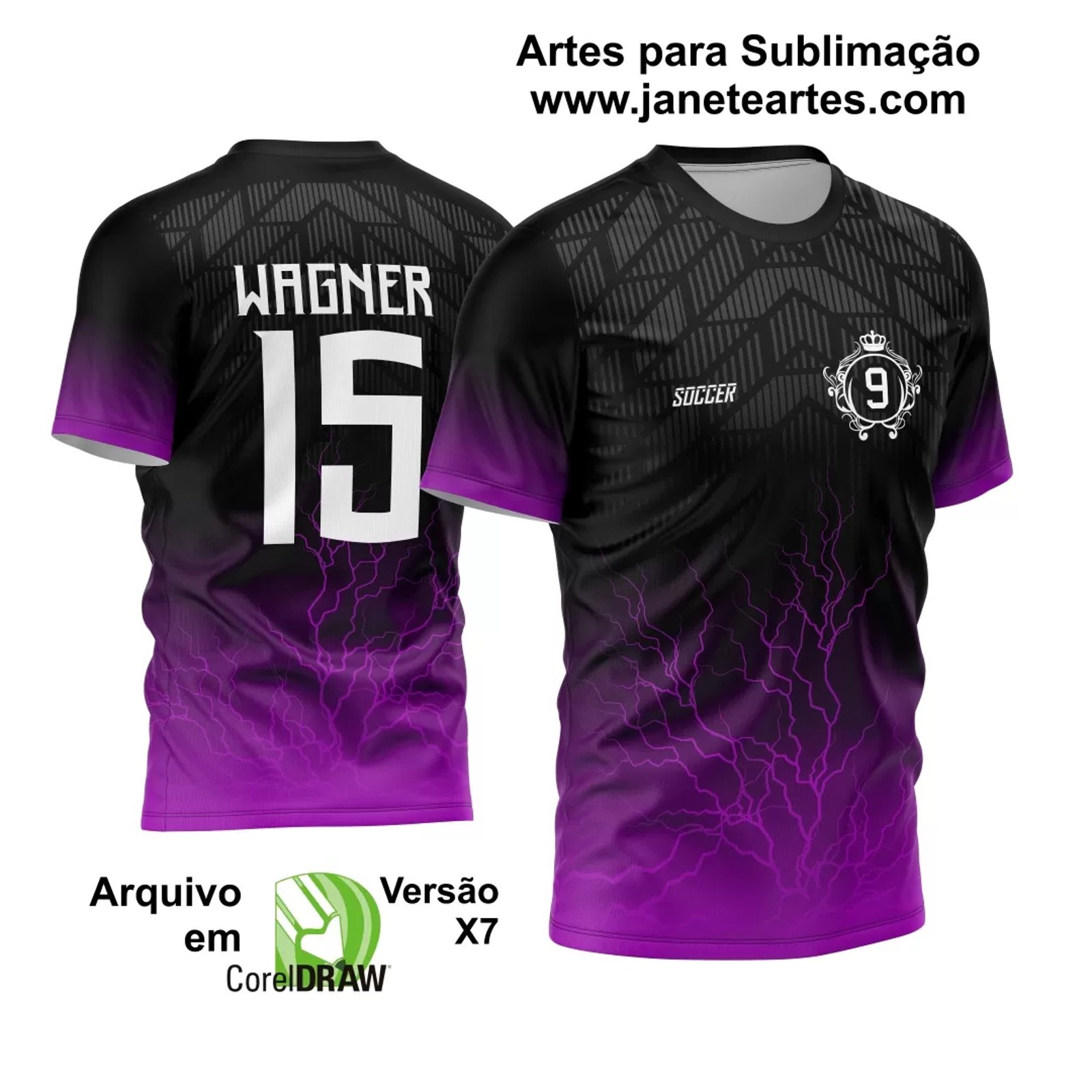 Arte Vetor Camisa Nono Ano 2024 Degrade e Raios