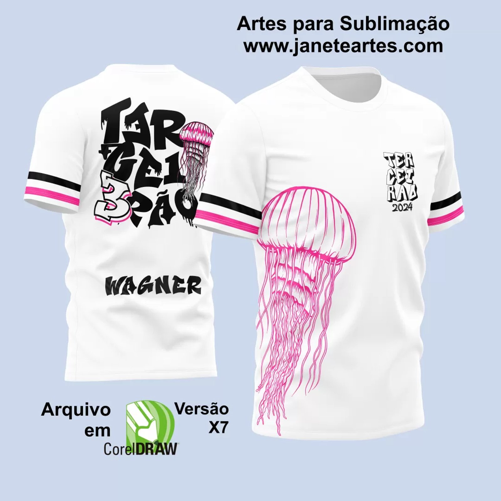 Arte Vetor Camisa Terceirão 2024 Água Viva