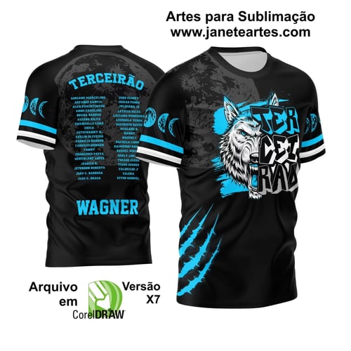Arte Vetor Camisa Terceirão 2024 Lobo Branco
