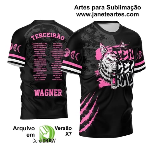 Arte Vetor Camisa Terceirão 2024 Lobo Branco