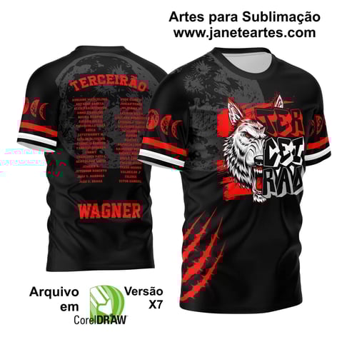 Arte Vetor Camisa Terceirão 2024 Lobo Branco