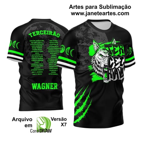 Arte Vetor Camisa Terceirão 2024 Lobo Branco
