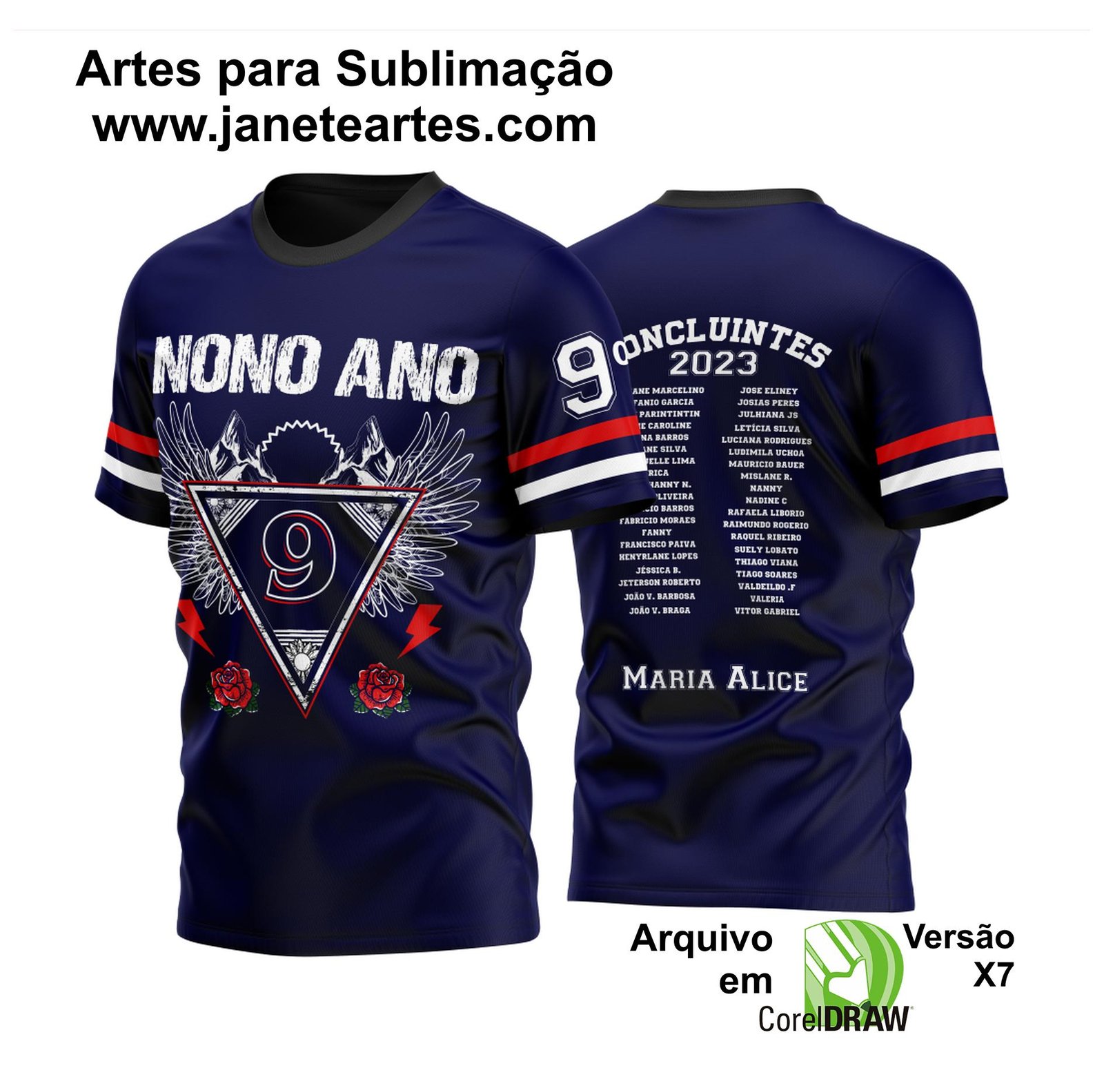 Arte Camisa Formando Nono Ano