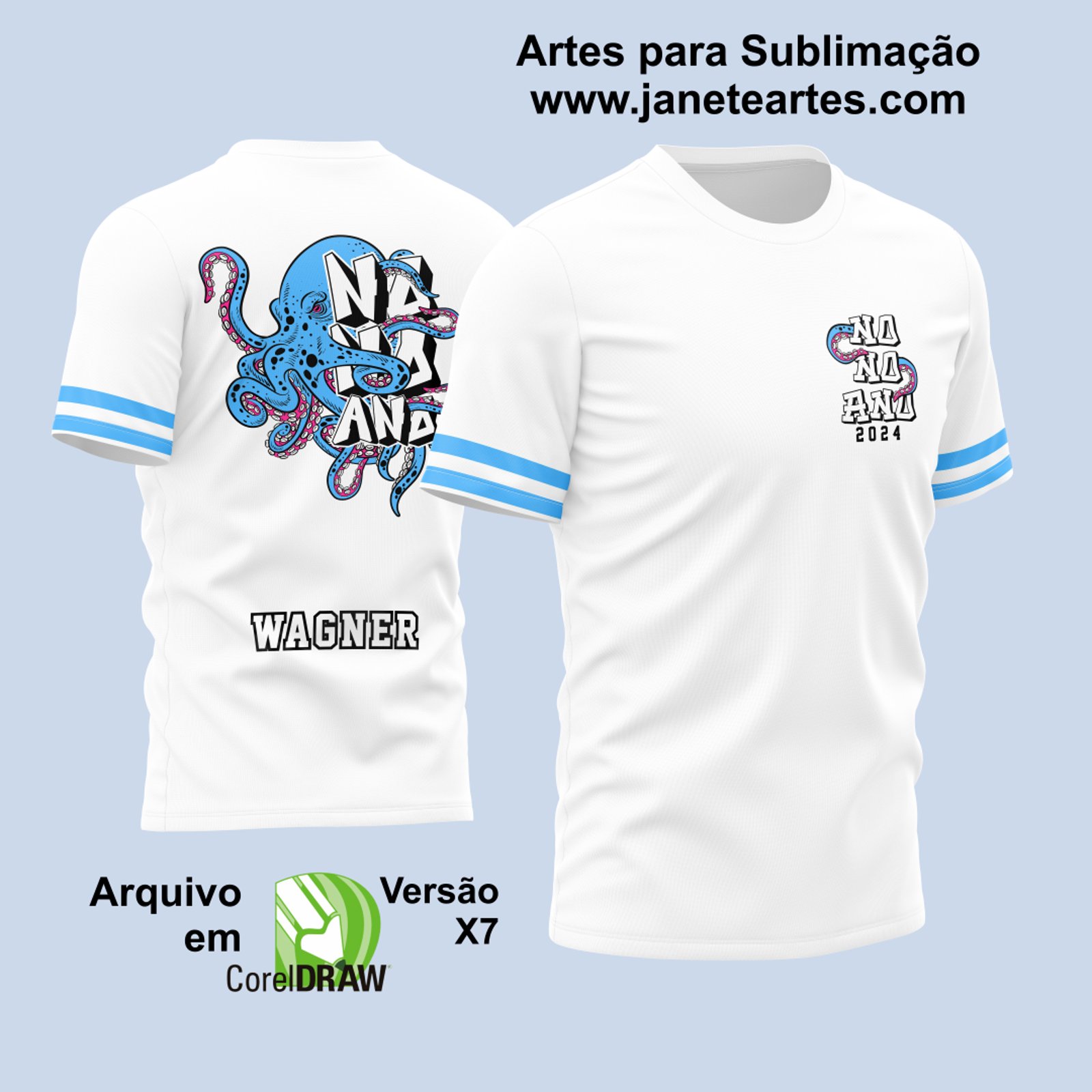 Arte Vetor Camisa Nono Ano 2024 Polvo