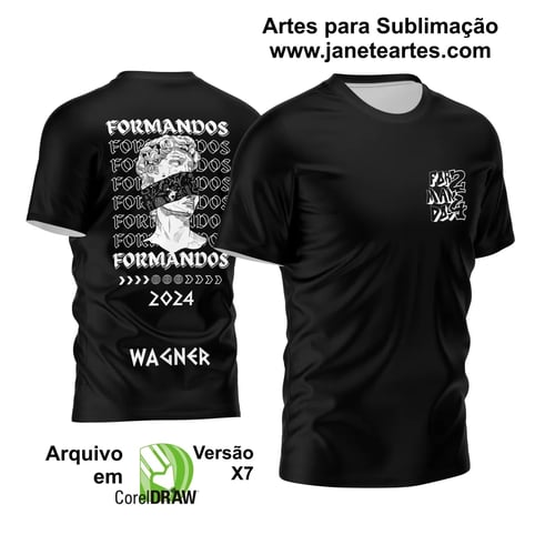 Arte Vetor Camisa Formandos 2024 Estátua Arte Vetor Camisa Formandos 2024 Estátua