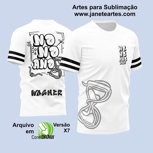 Arte Vetor Camisa Nono Ano 2024 Ampulheta