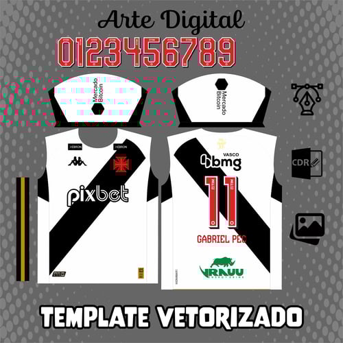 Arte Camisa do Vasco Reserva 2023 - 2024